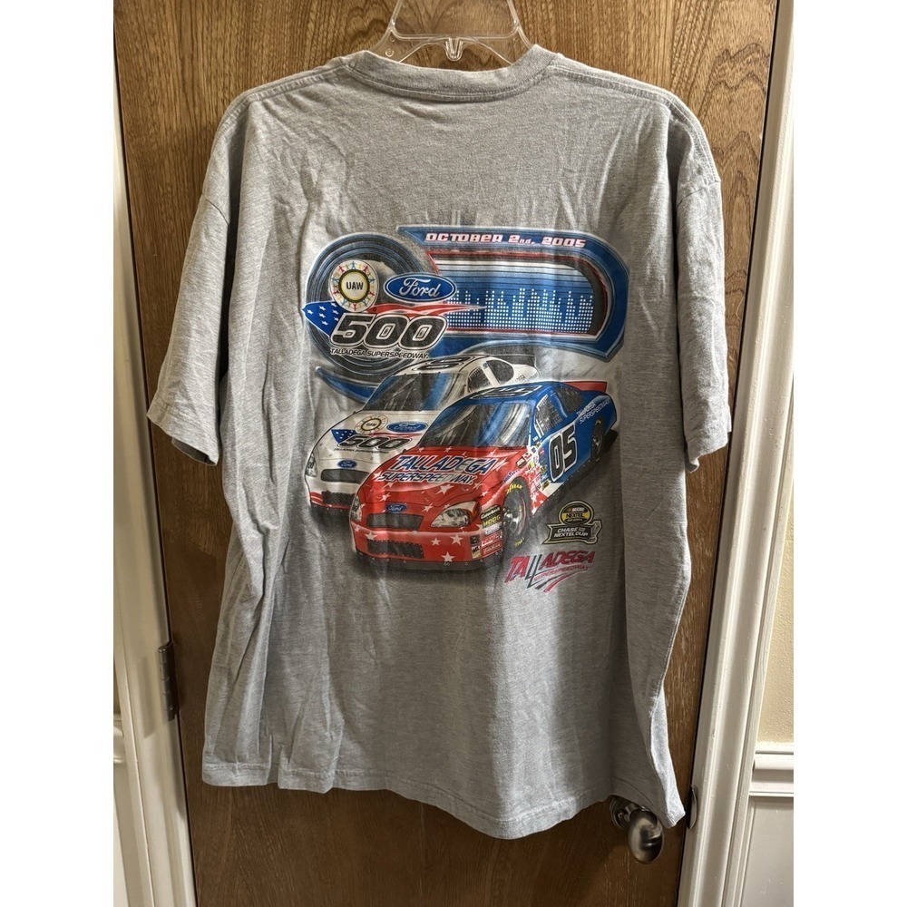 TALLADEGA Ford 500 NASCAR T-Shirt Gray Nextel Cup Series 2005 Vintage Racing 2XL